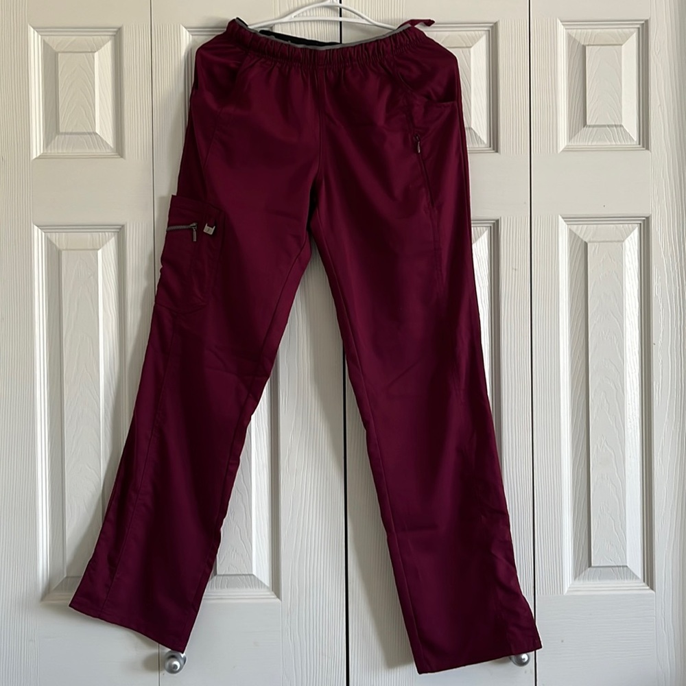 Maroon medical scrubs. Used only once!